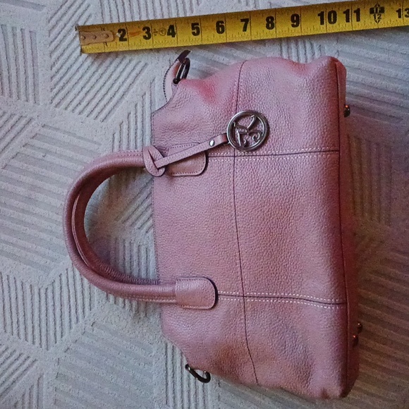 Pink Pastel MAKE ME ANY OFFER Leather Handbag with Katee Logo Charm Silvertone - Picture 12 of 14